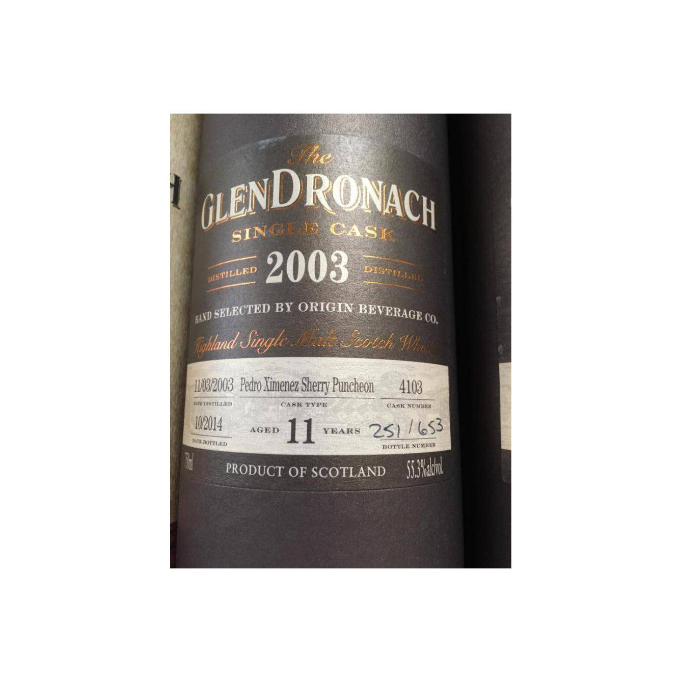 GlenDronach Single Cask 2003 11 Years Single Malt Whisky