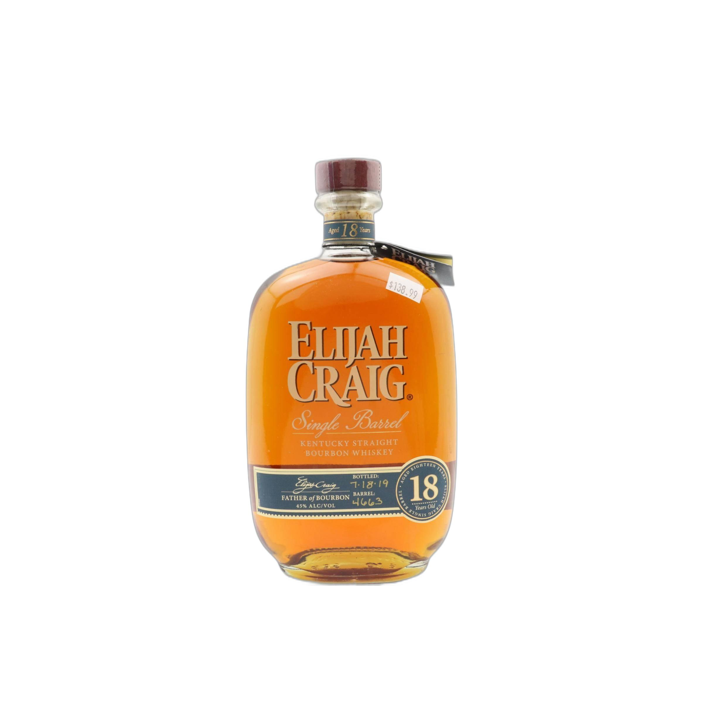 Elijah Craig Single Cask 18 Years Bourbon Whisky