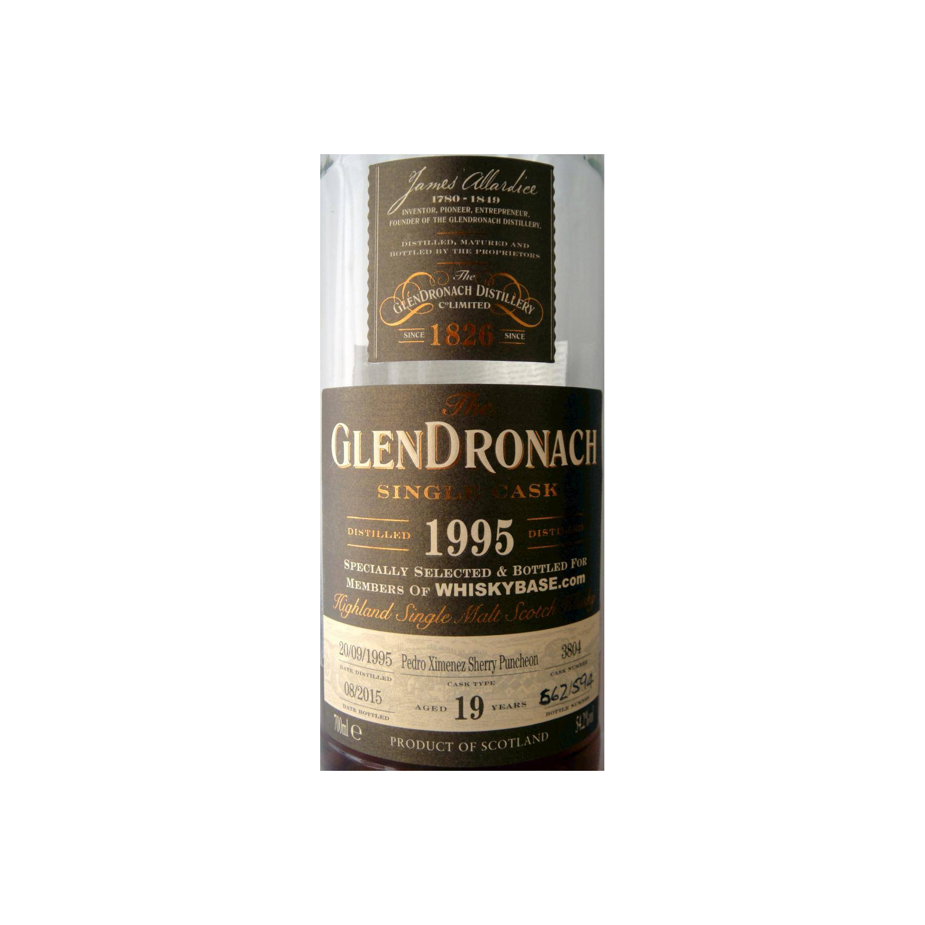 GlenDronach Single Cask 1995 19 Years Single Malt Whisky 2