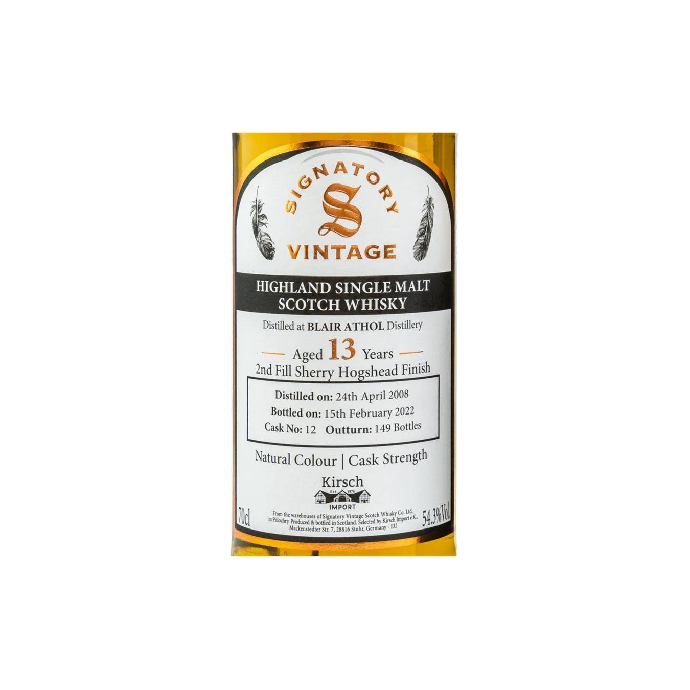Blair Athol 2008 13 Years Single Malt Whisky 2