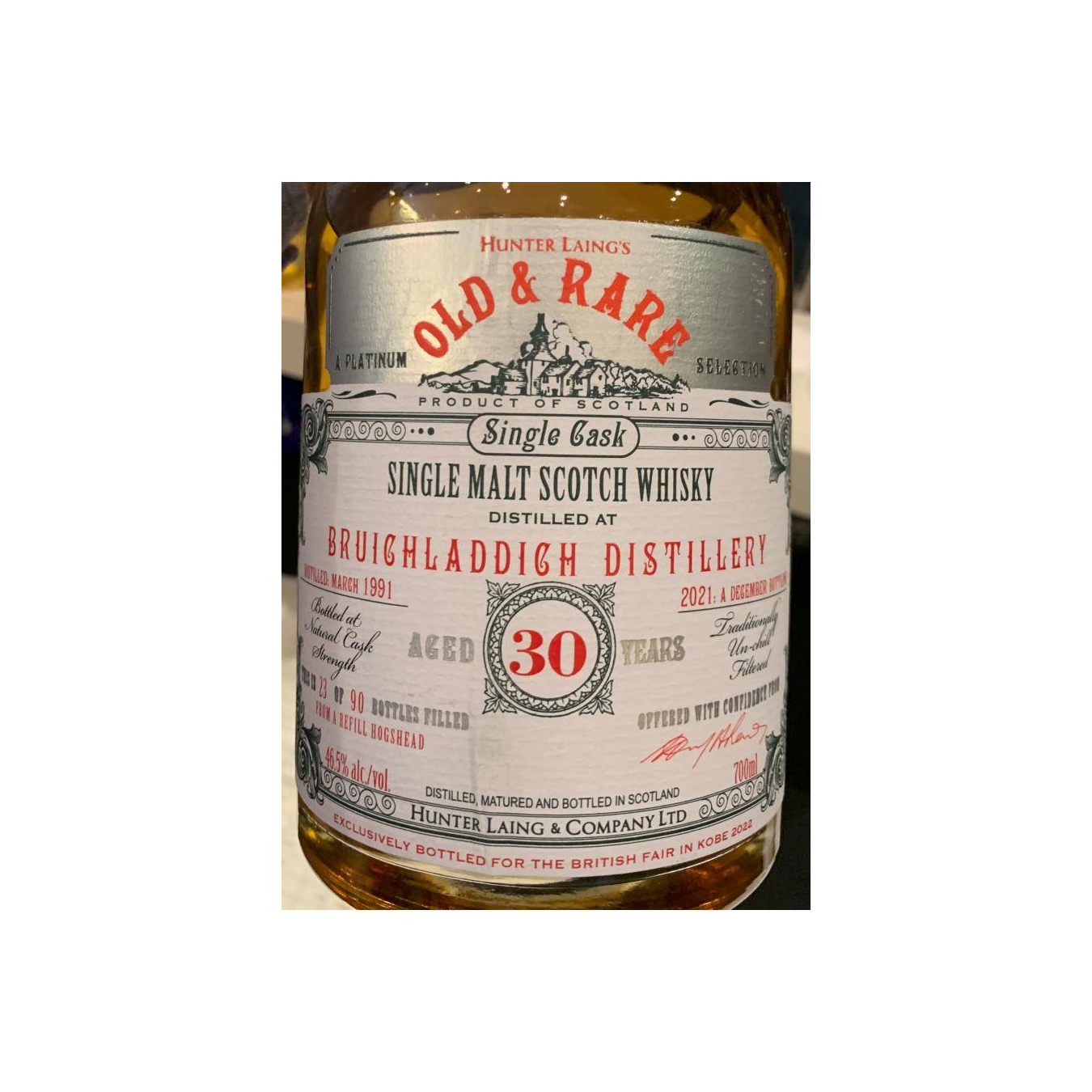 Bruichladdich 1991 30 Years Single Malt Whisky