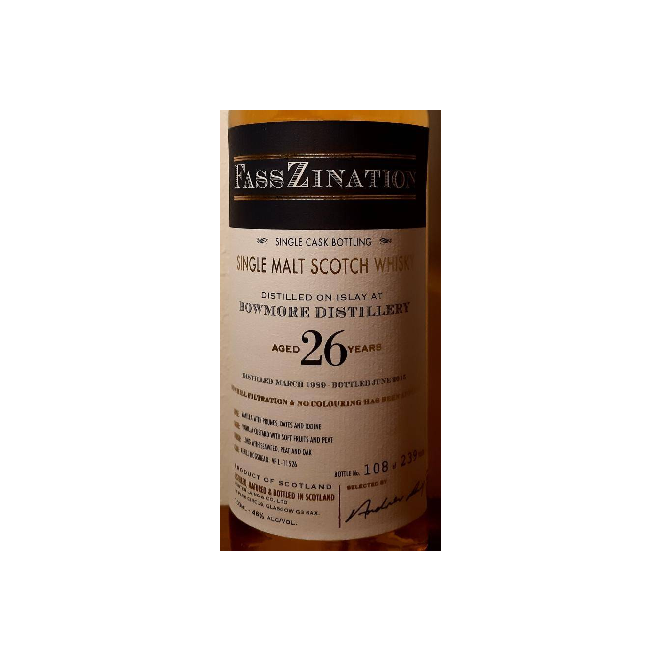 Bowmore Individual Cask Bottling 1989 26 Years Single Malt Whisky 2