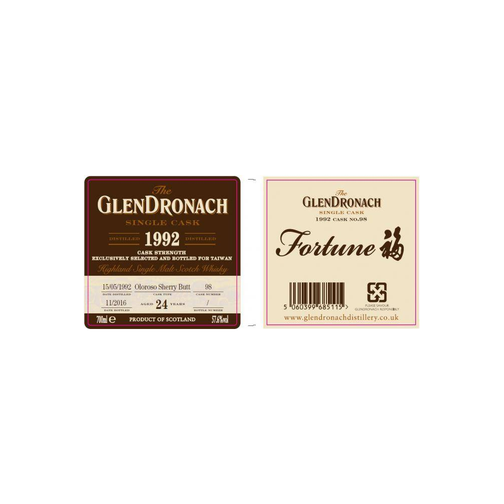 GlenDronach Single Cask 1992 24 Years Single Malt Whisky 2