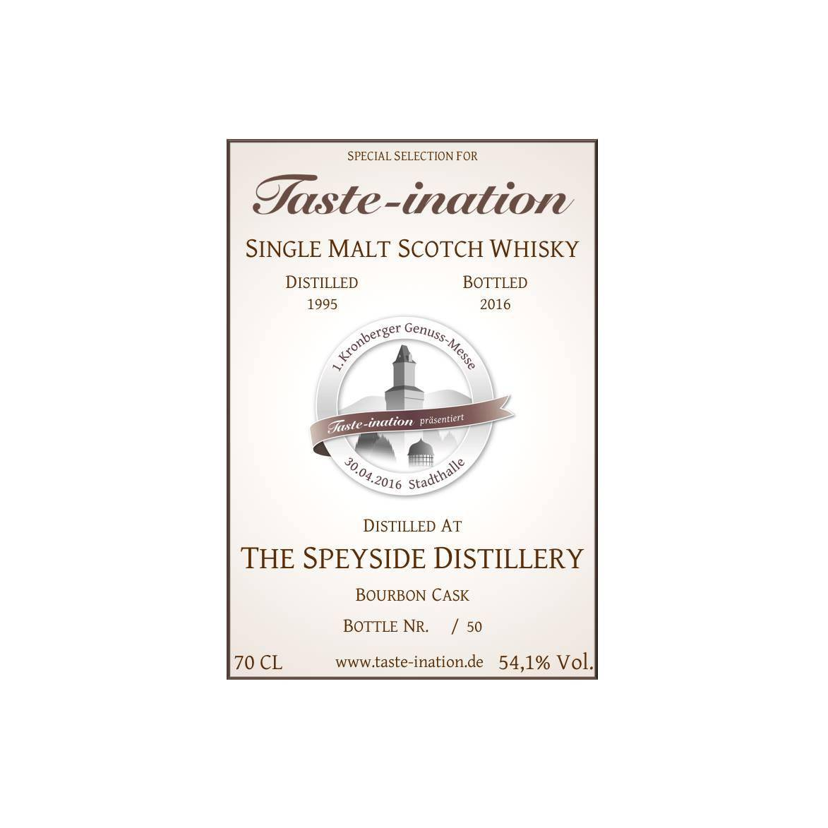 Spey 1995 20 Years Single Malt Whisky