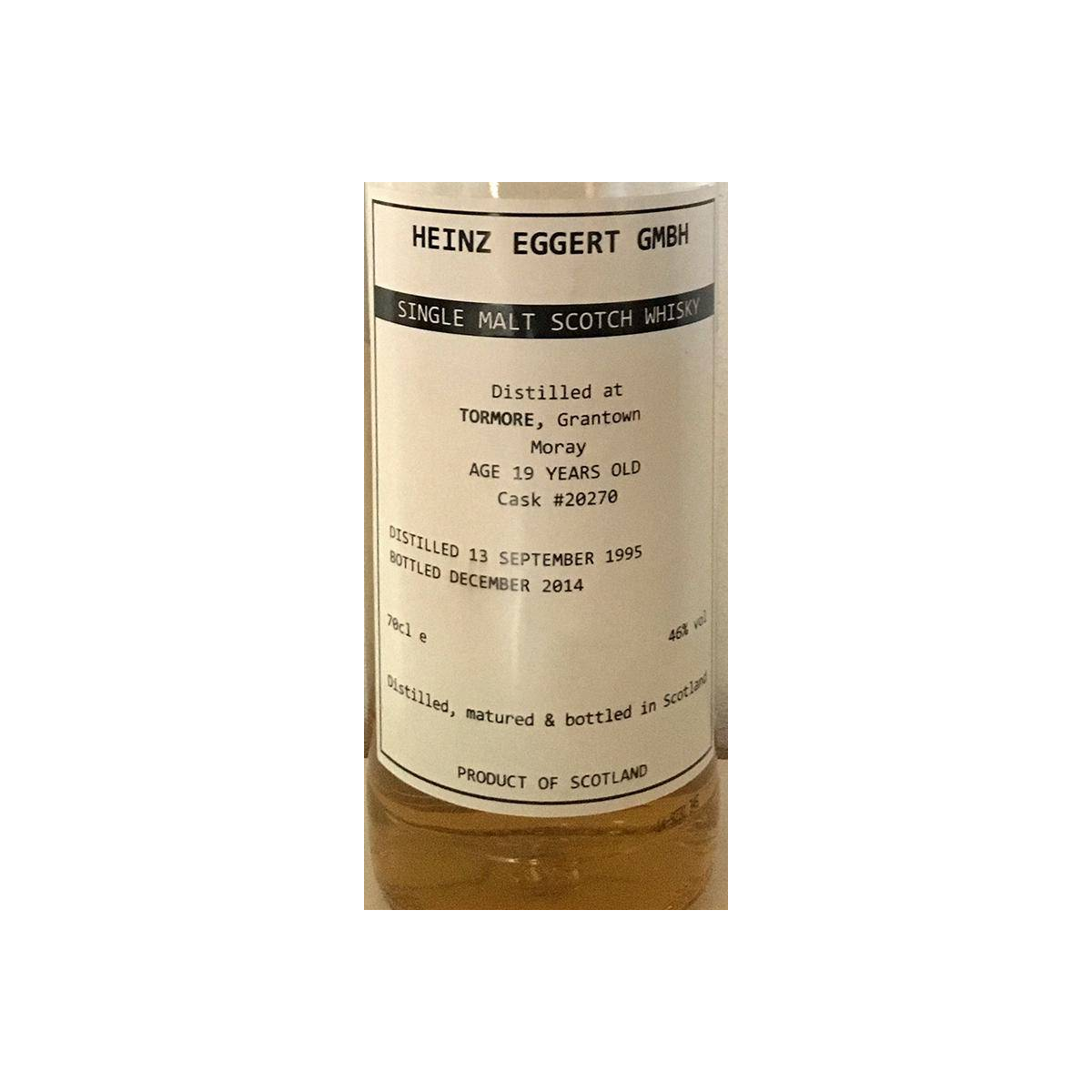 Tormore 1995 19 Years Single Malt Whisky