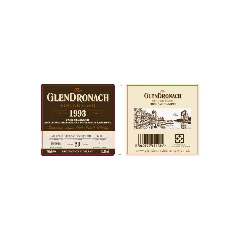 GlenDronach Single Cask 1993 23 Years Single Malt Whisky