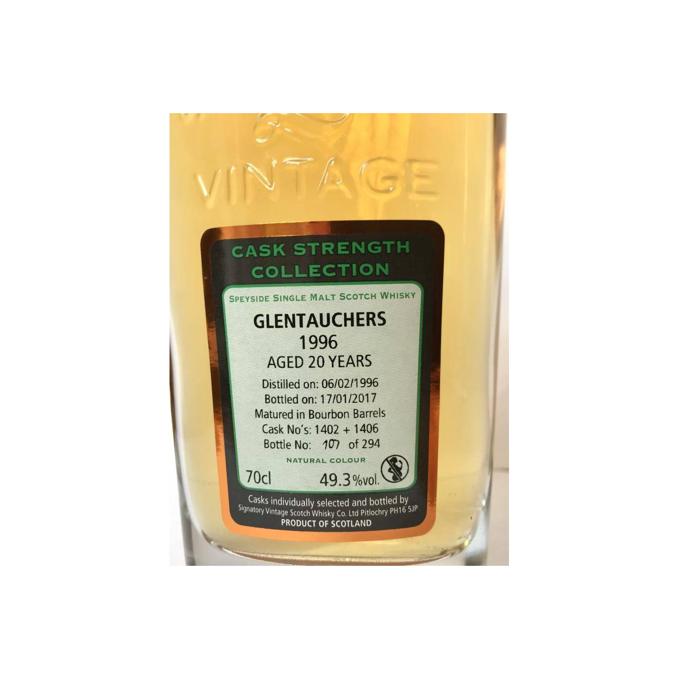 Glentauchers Cask Strength Collection 1996 20 Years Single Malt Whisky 2
