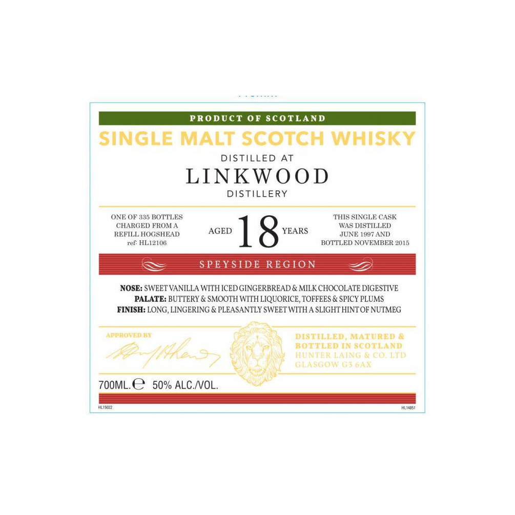 Linkwood Old Malt Cask 1997 18 Years Single Malt Whisky