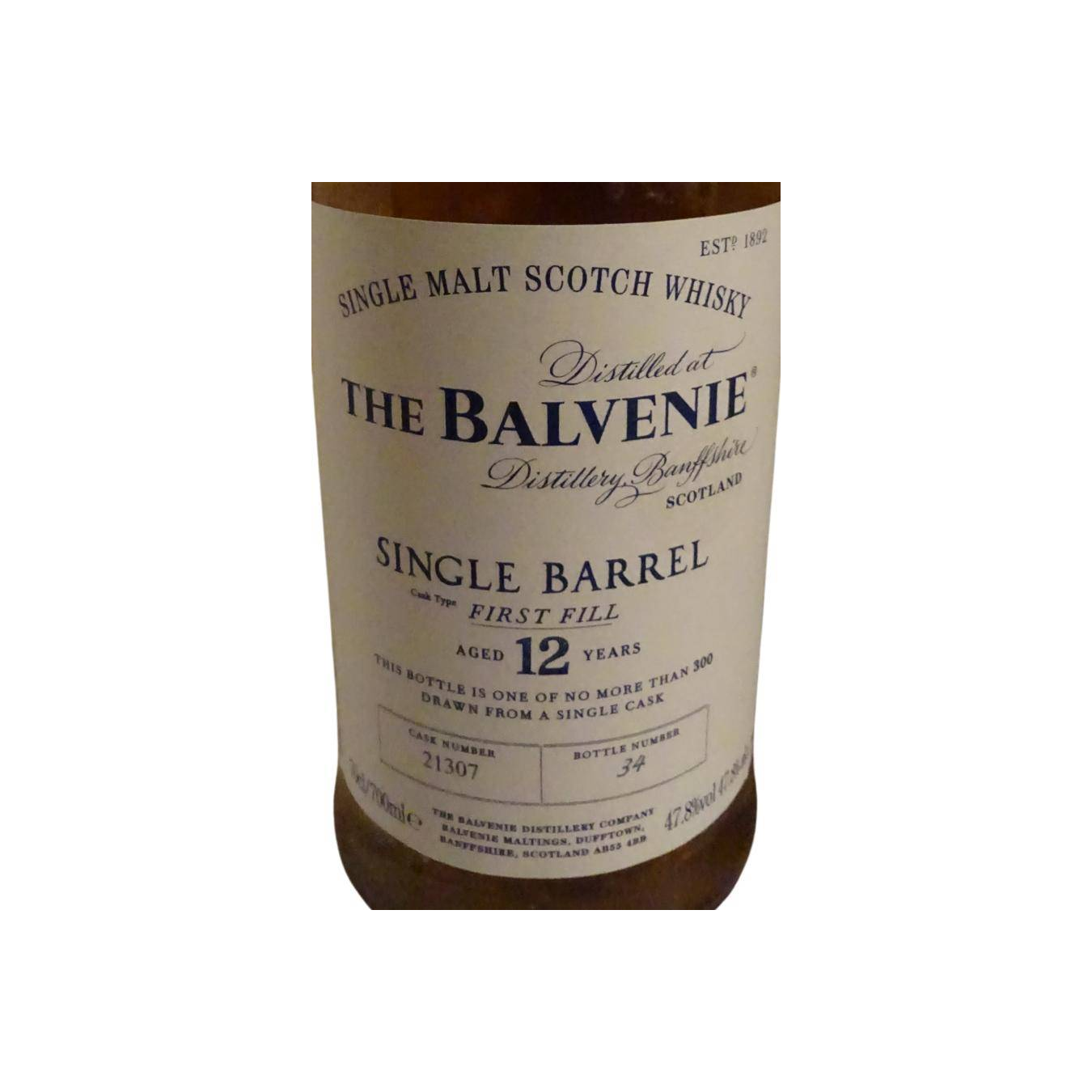 The Balvenie Single Cask 12 Years Single Malt Whisky