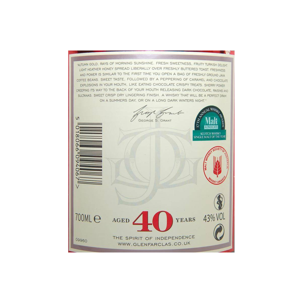 Glenfarclas 40 Years Single Malt Whisky 3