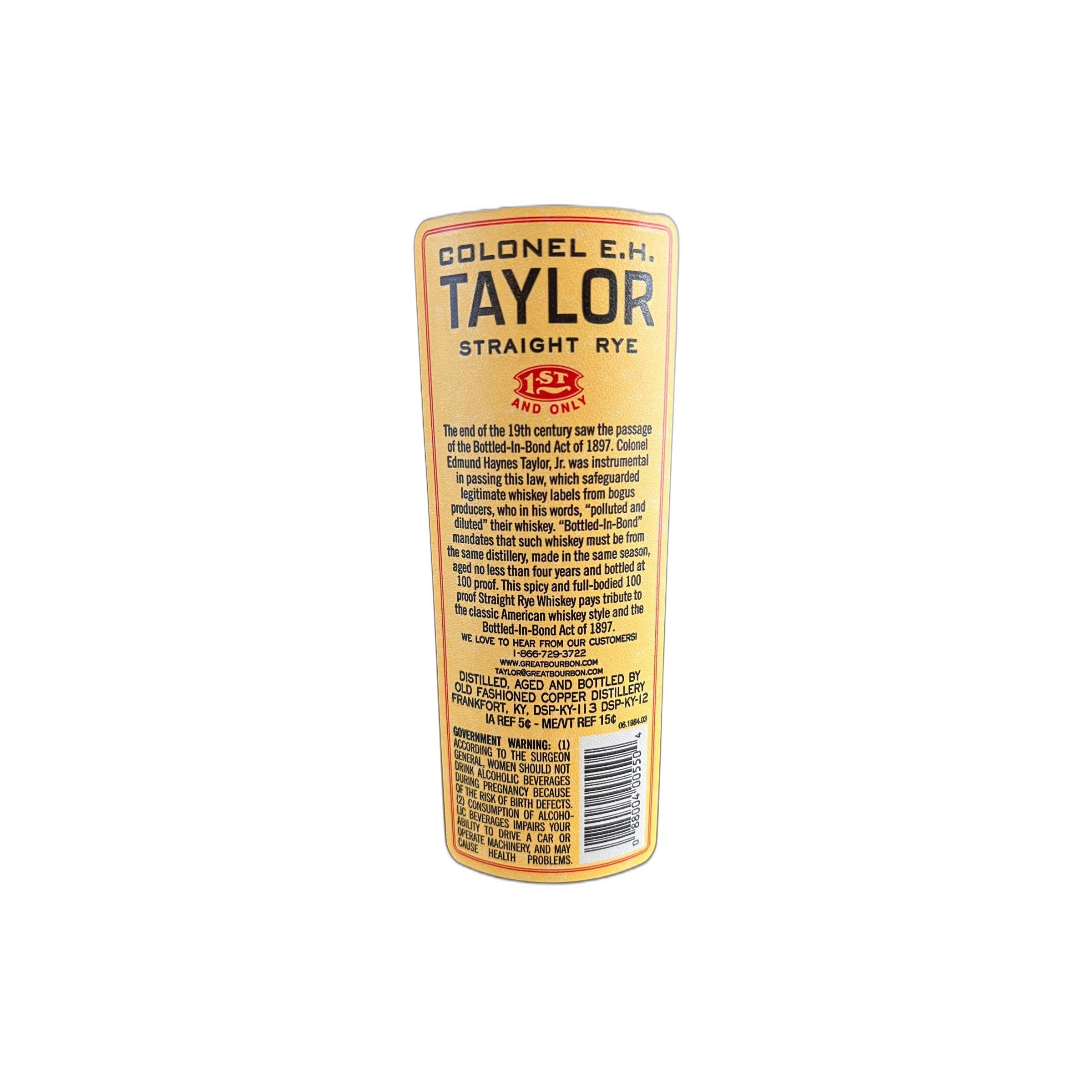Colonel E.H. Taylor Straight Kentucky Rye 3