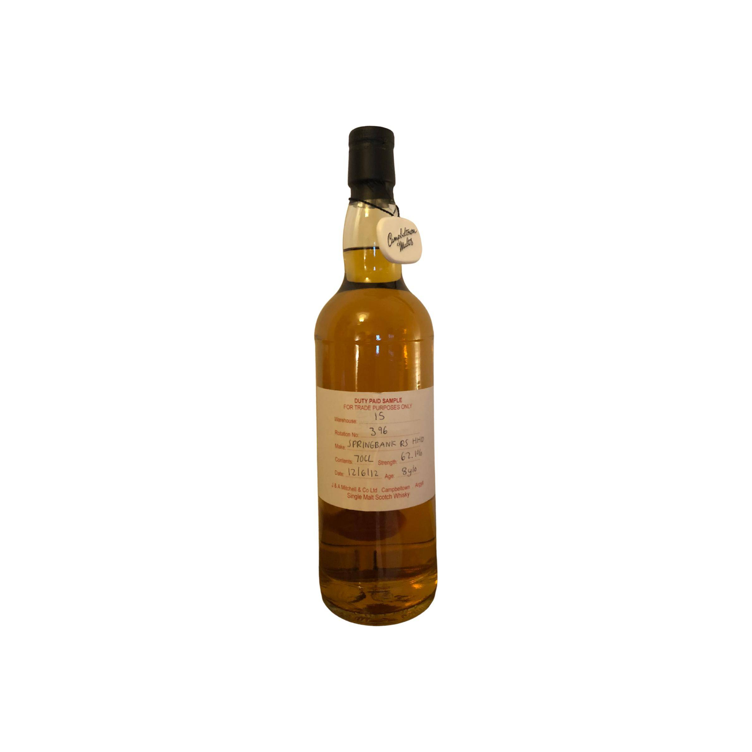 Springbank Duty Paid Sample - For Trade Purposes Only 2012 8 Years Single Malt Whisky