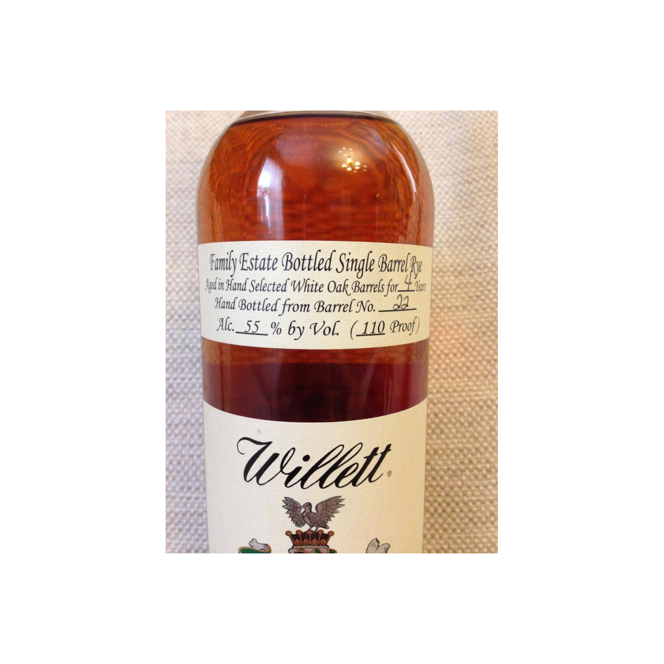 Willett 4 Years Rye Whisky 2