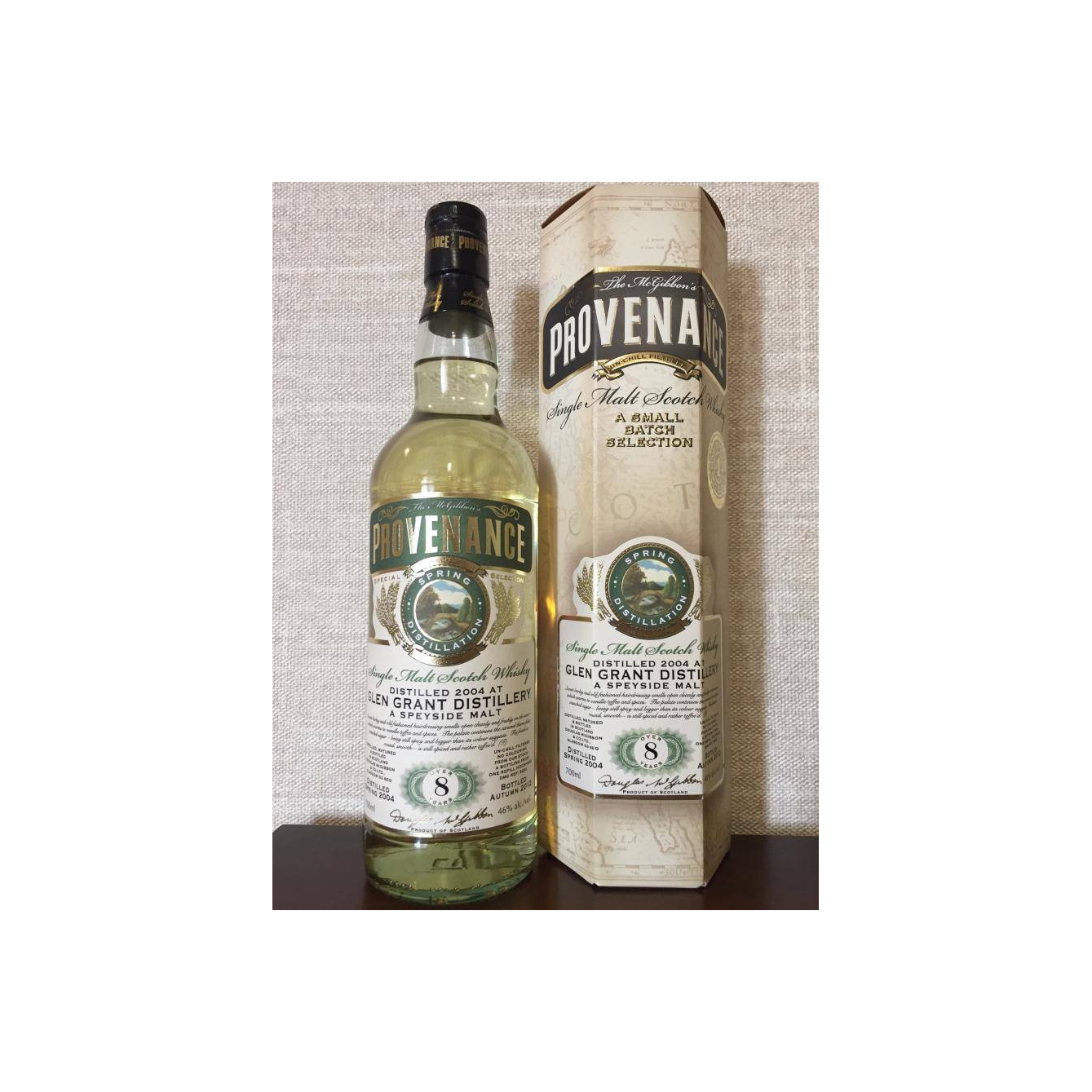 Glen Grant McGibbon's Provenance 2004 8 Years Single Malt Whisky