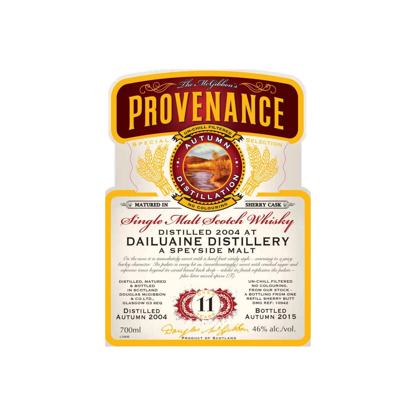 Dailuaine McGibbon's Provenance 2004 11 Years Single Malt Whisky 2