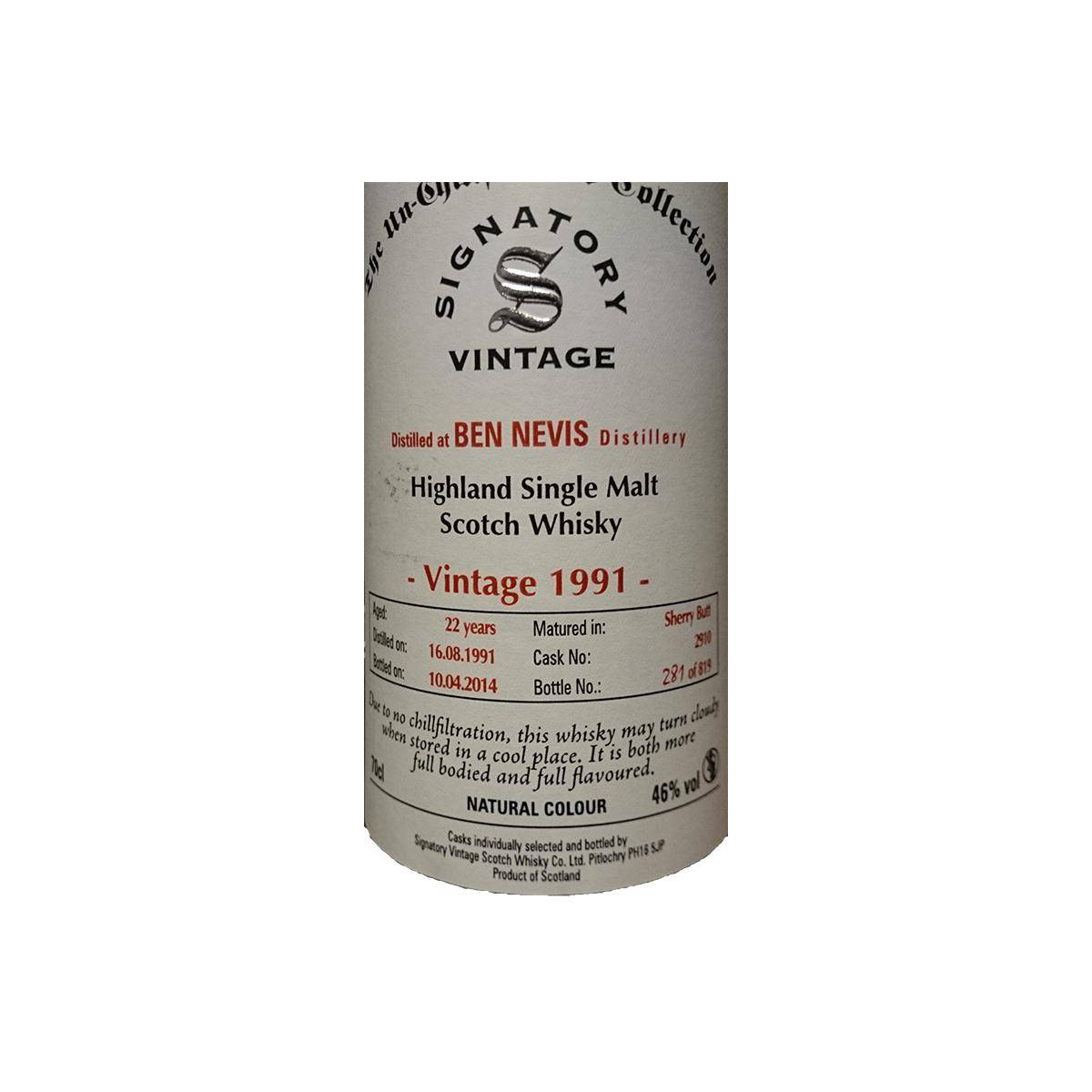 Ben Nevis The Un-Chillfiltered Collection 1991 22 Years Single Malt Whisky 2