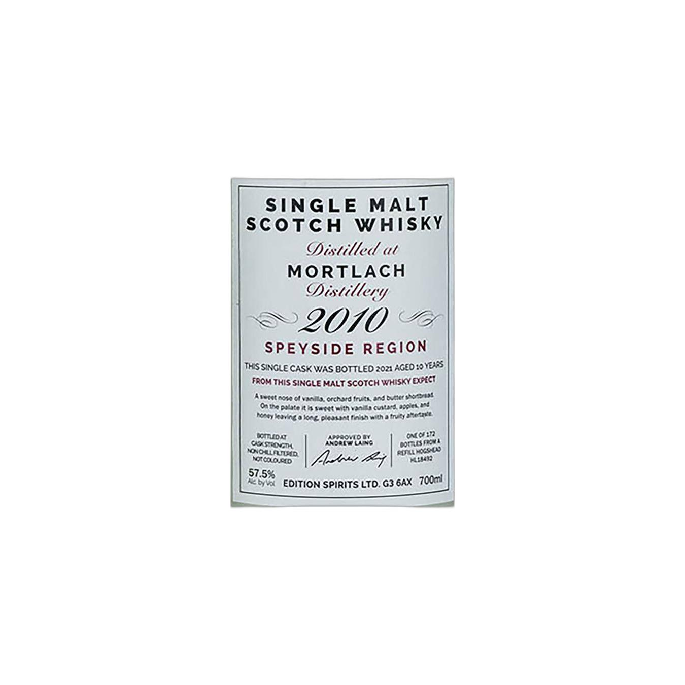 Mortlach The First Editions 2010 10 Years Single Malt Whisky 3