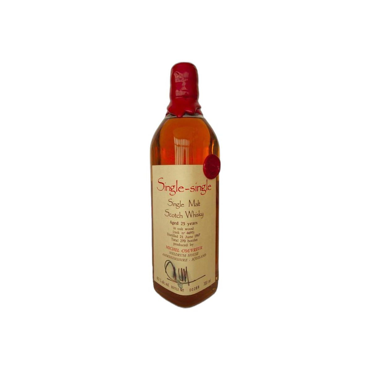 Michel Couvreur 1967 25 Years Single Malt Whisky