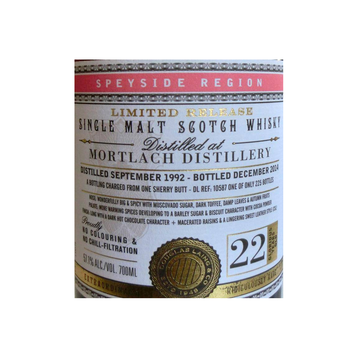 Mortlach 1992 22 Years Single Malt Whisky 2