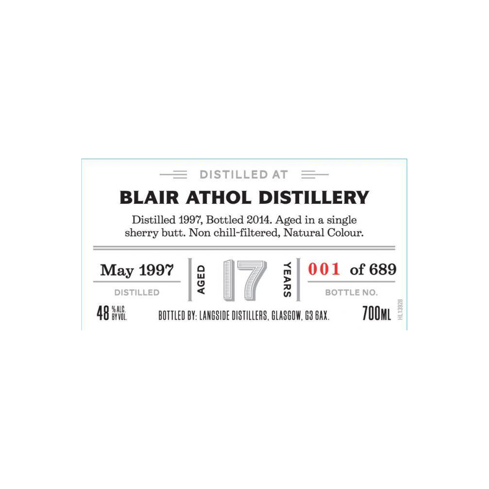 Blair Athol 1997 17 Years Single Malt Whisky 2