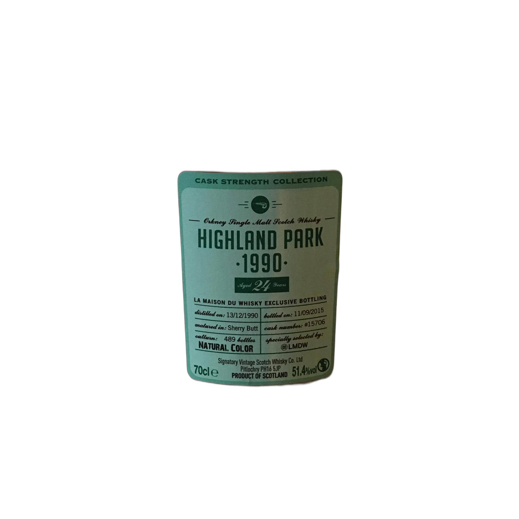 Highland Park Cask Strength Collection 1990 24 Years Single Malt Whisky