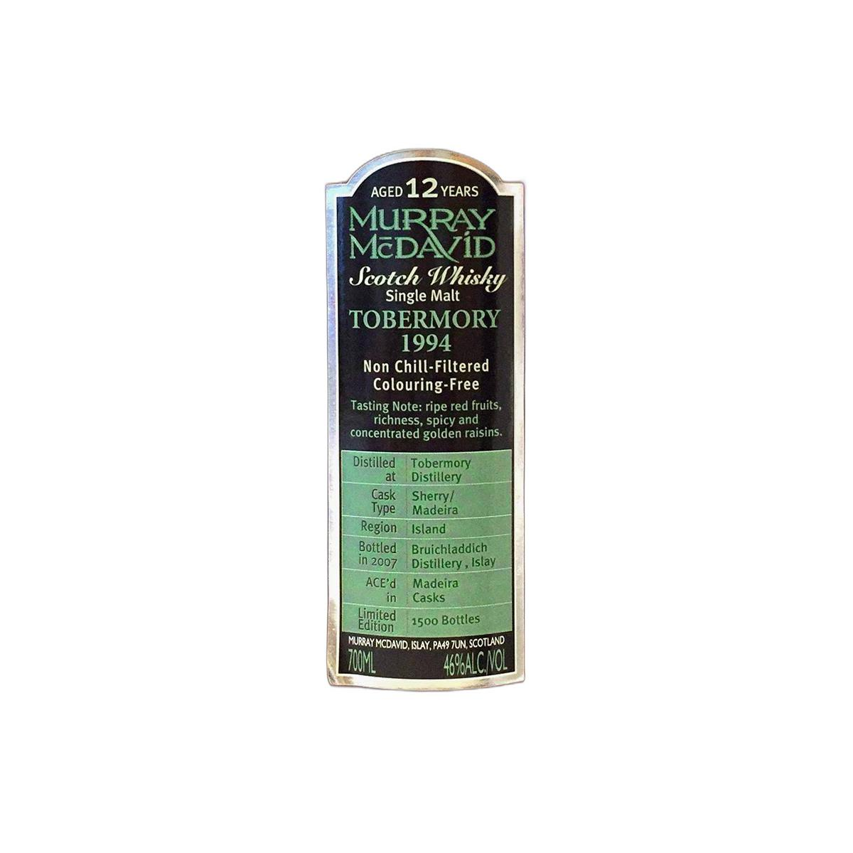 Tobermory 1994 12 Years Single Malt Whisky 2