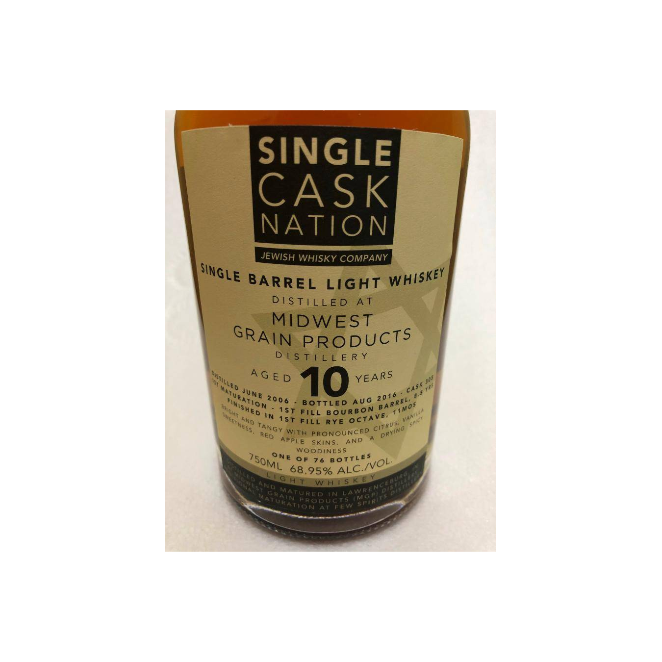 Single Barrel Light Whiskey 2006 JWC 2
