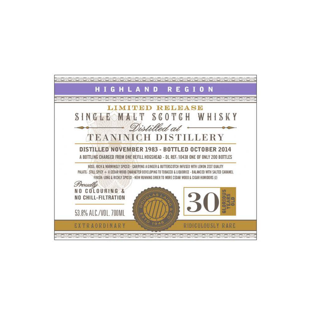 Teaninich 1983 30 Years Single Malt Whisky 2