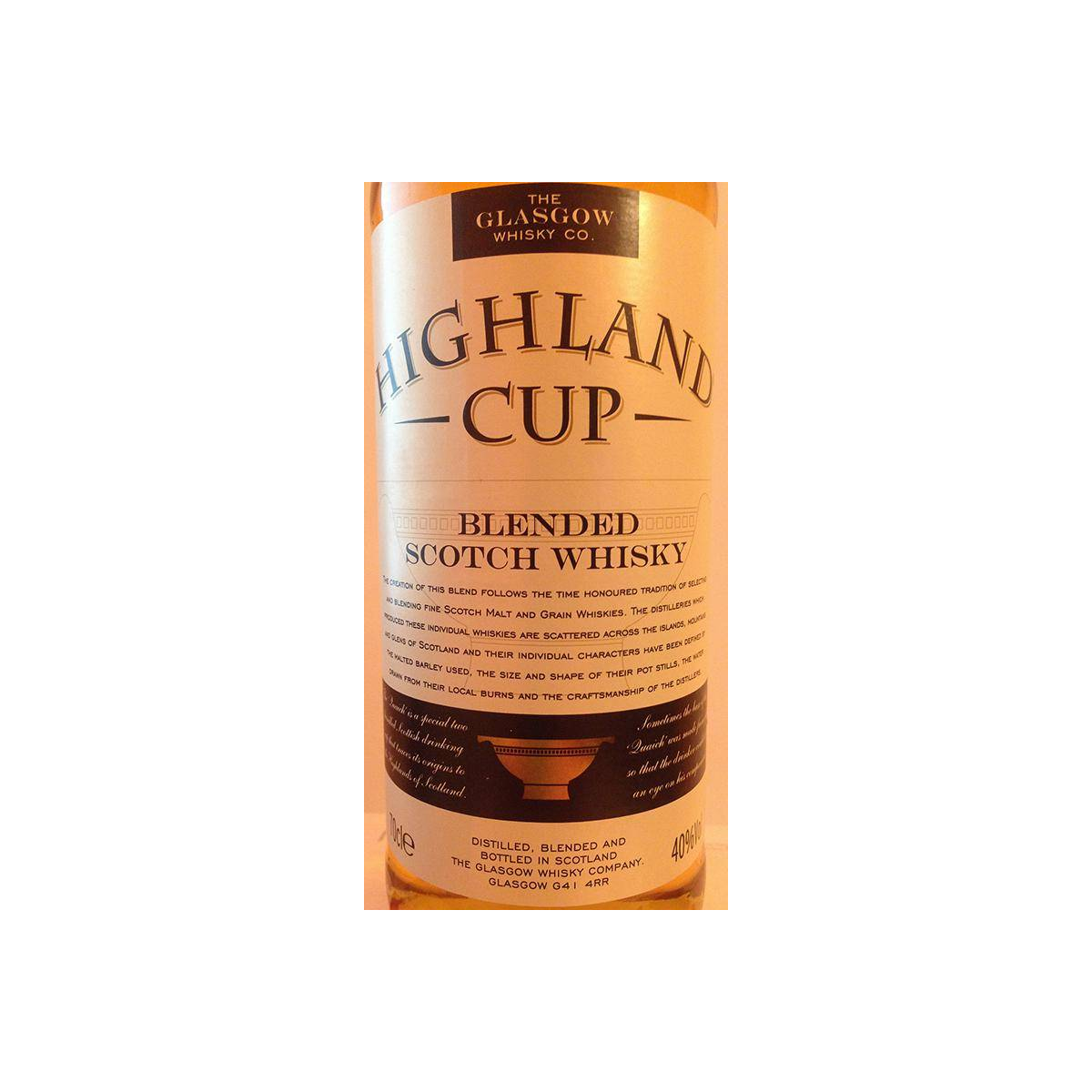 Highland Cup Blended Scotch Whisky TGWC 2