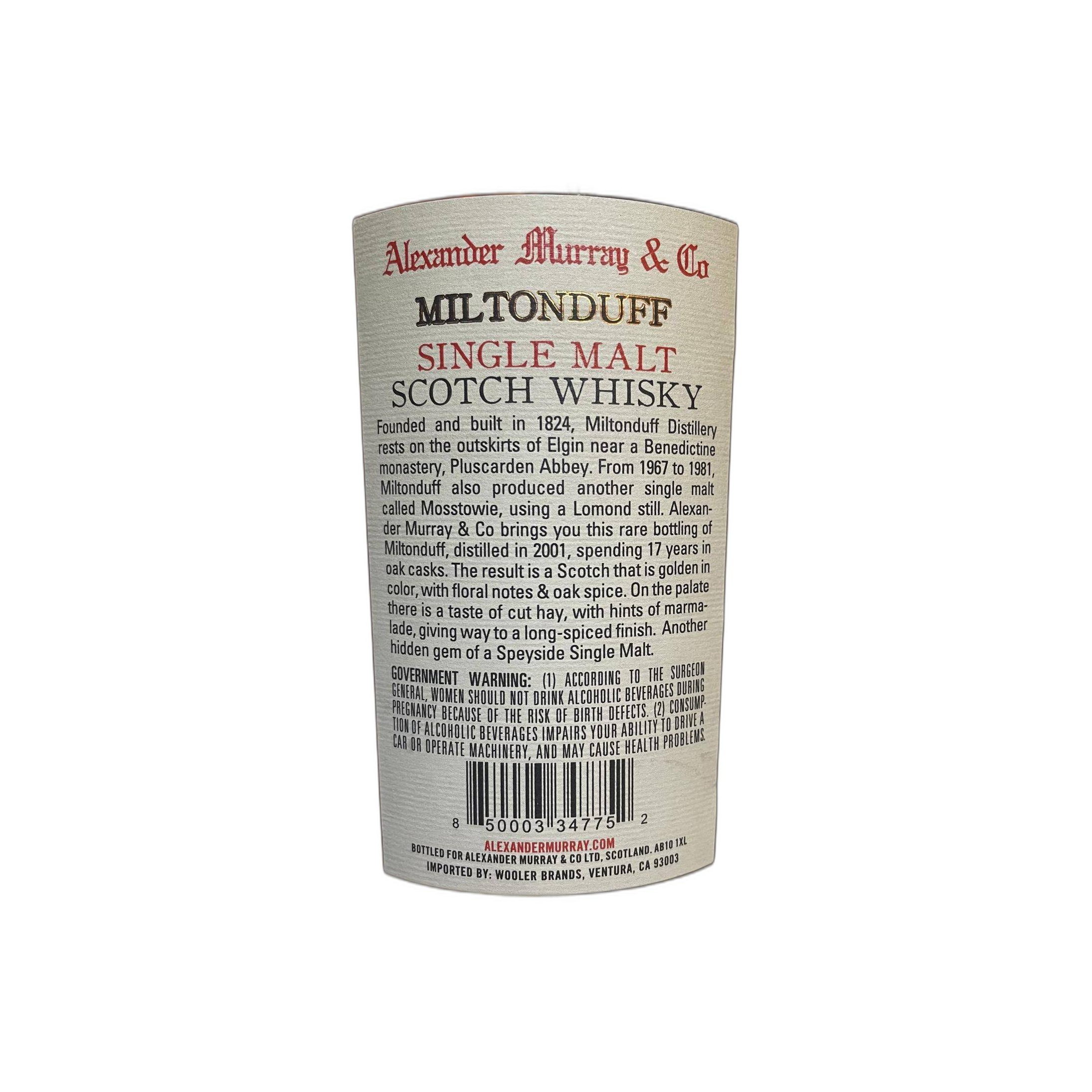 Miltonduff 2001 17 Years Single Malt Whisky 3