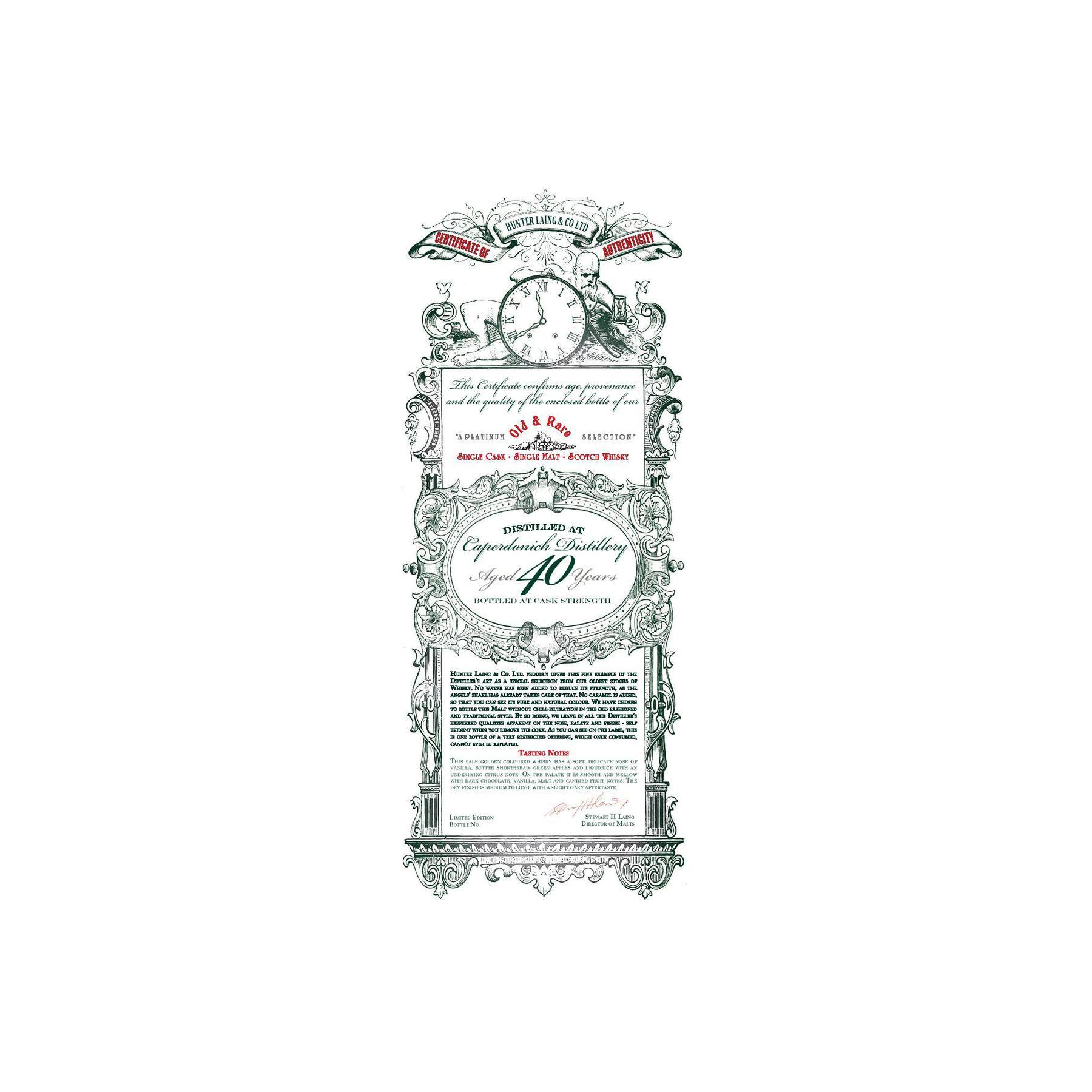 Caperdonich 1973 40 Years Single Malt Whisky 3