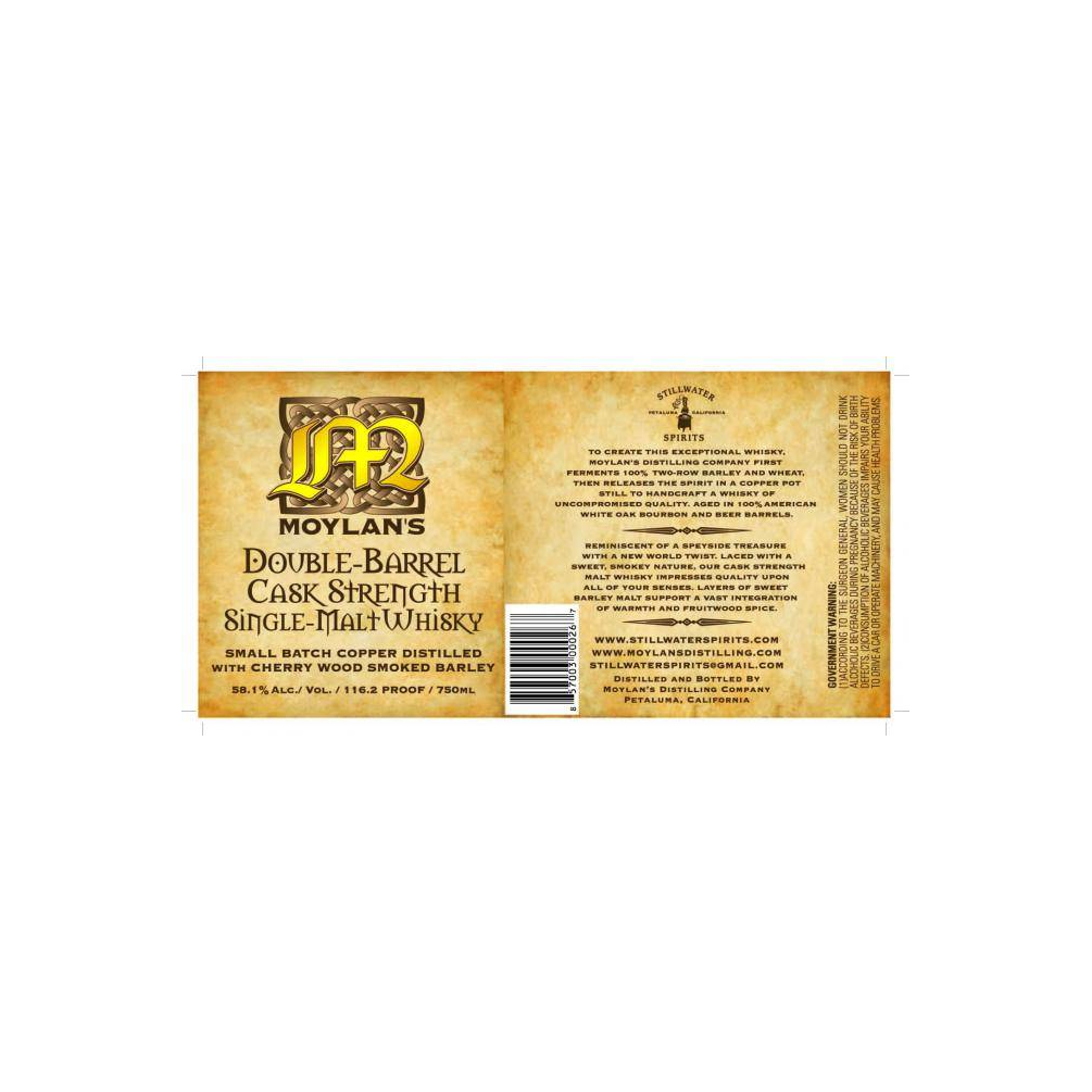 Moylan's Double-Barrel Cask Strength Single-Malt Whisky
