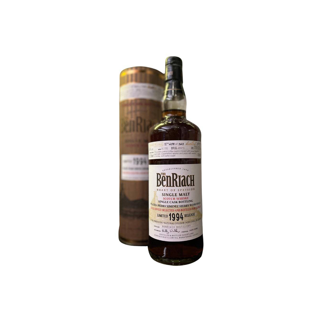 BenRiach Individual Cask Bottling 1994 20 Years Single Malt Whisky