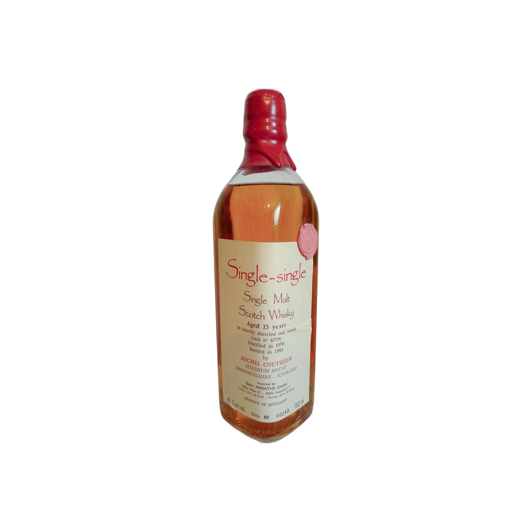 Michel Couvreur 1976 15 Years Single Malt Whisky