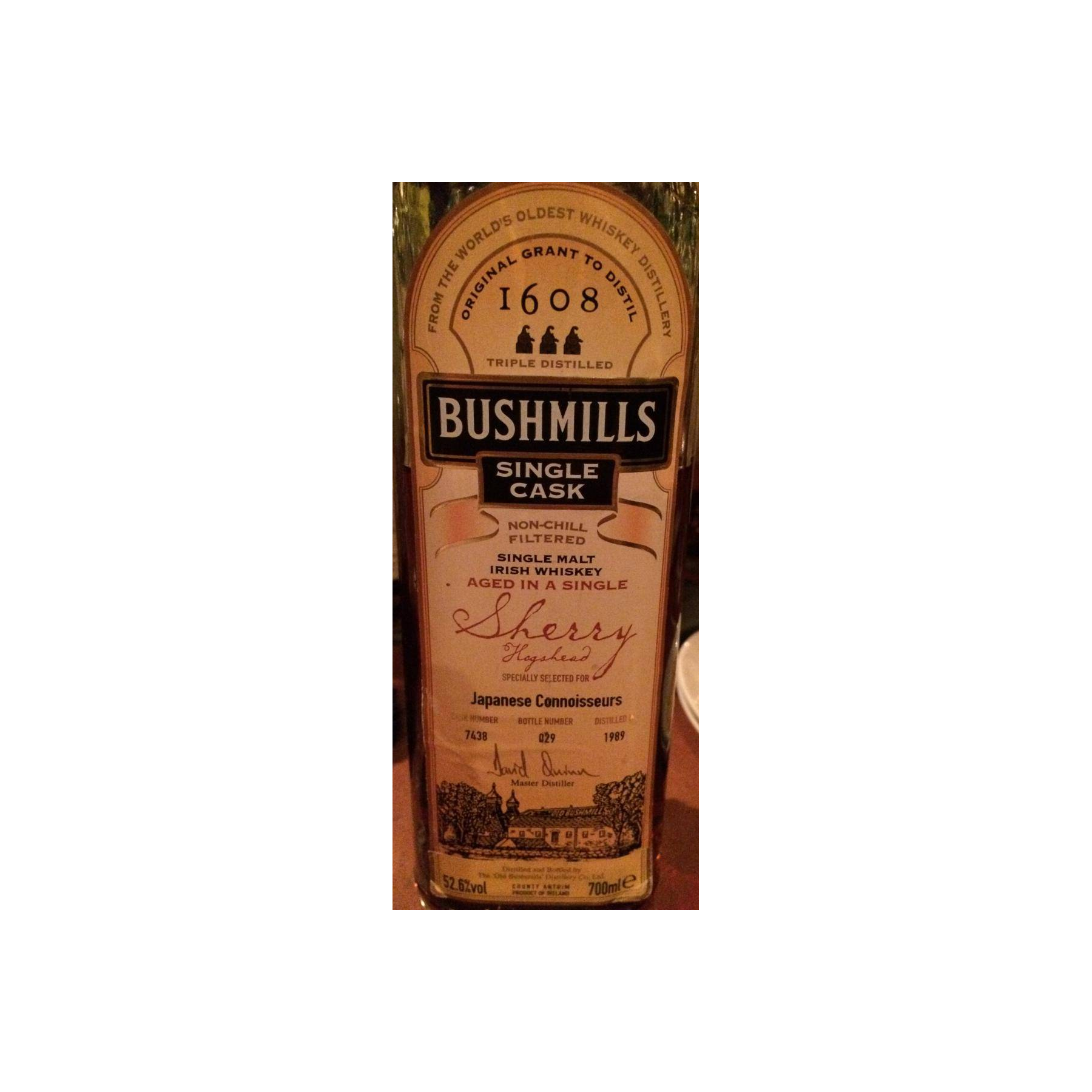 Bushmills Single Cask 1989 Single Malt Whisky 2