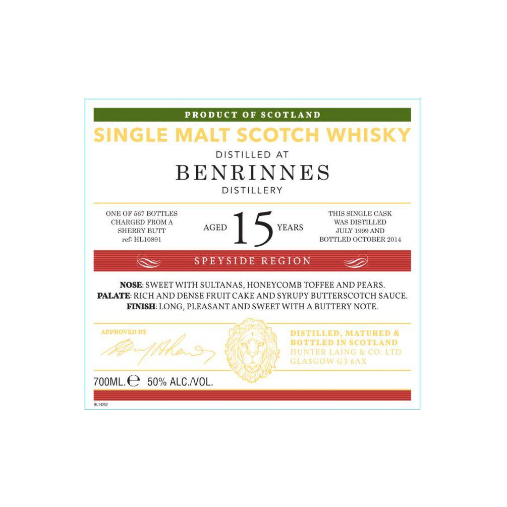 Benrinnes Old Malt Cask 1999 15 Years Single Malt Whisky 2