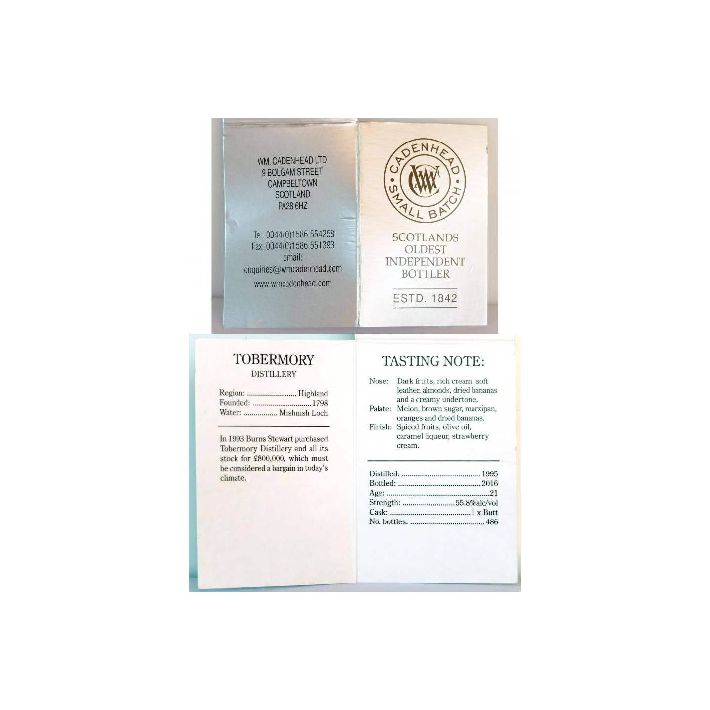 Tobermory Small Batch 1995 21 Years Single Malt Whisky 2