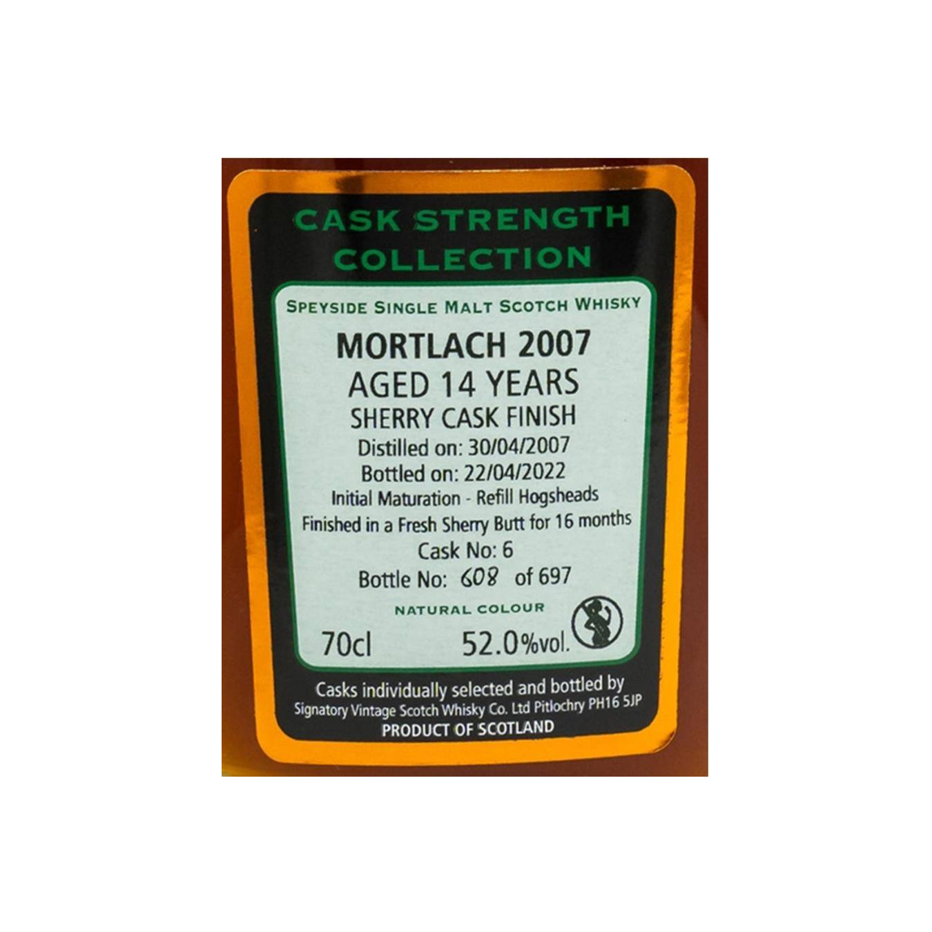 Mortlach Cask Strength Collection 2007 14 Years Single Malt Whisky 2