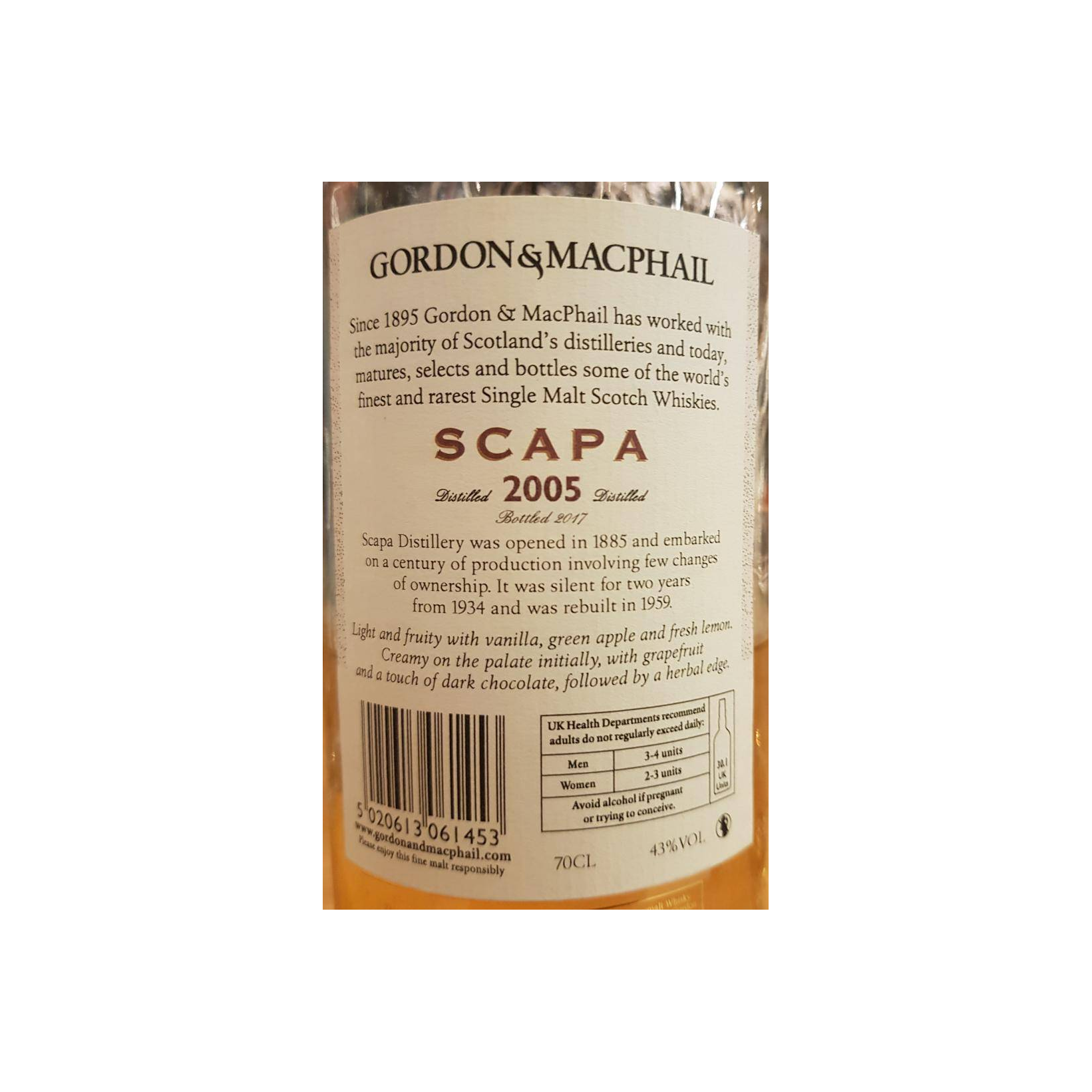 Scapa Licensed Bottling 2005 11 Years Single Malt Whisky 2