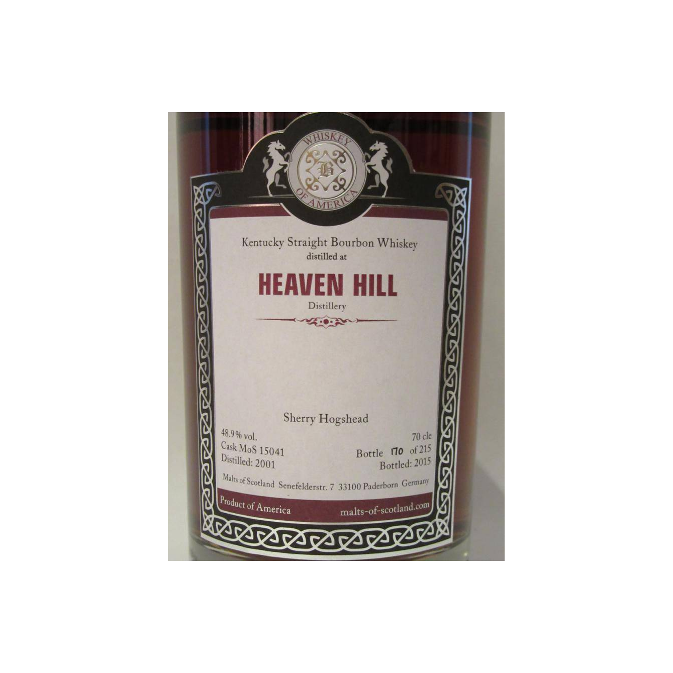 Heaven Hill 2001 MoS 2