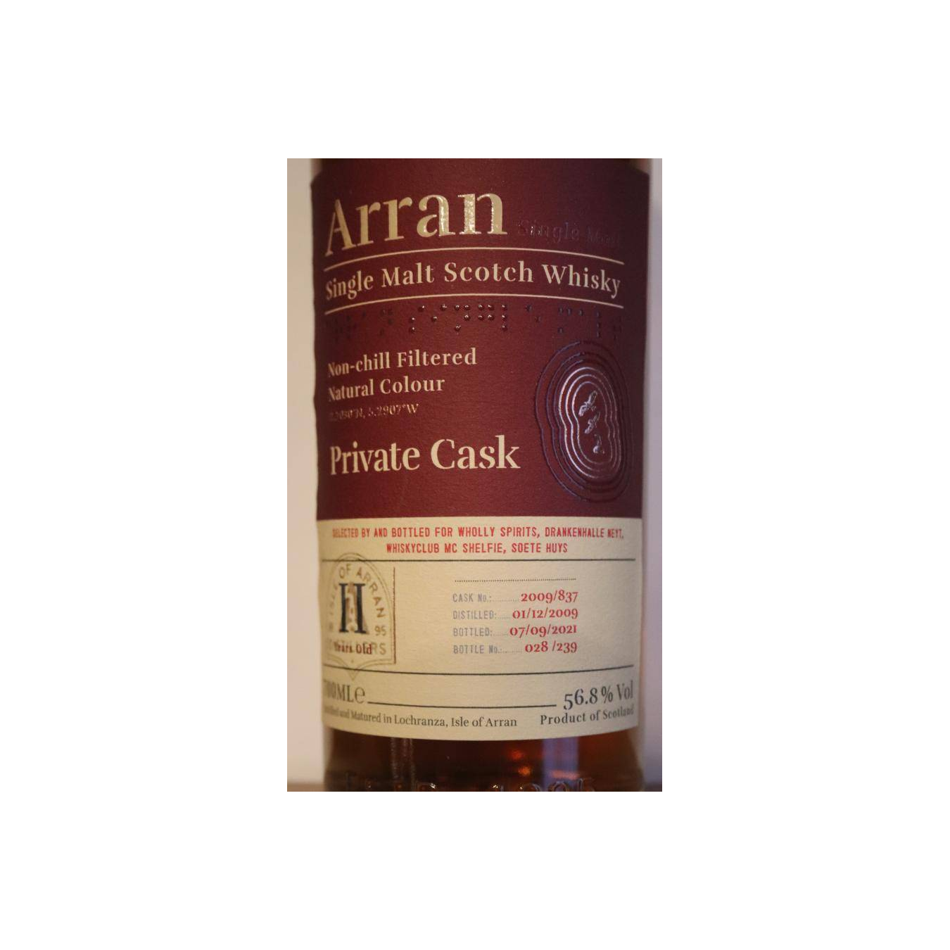 Arran Private Cask 2009 11 Years Single Malt Whisky 3