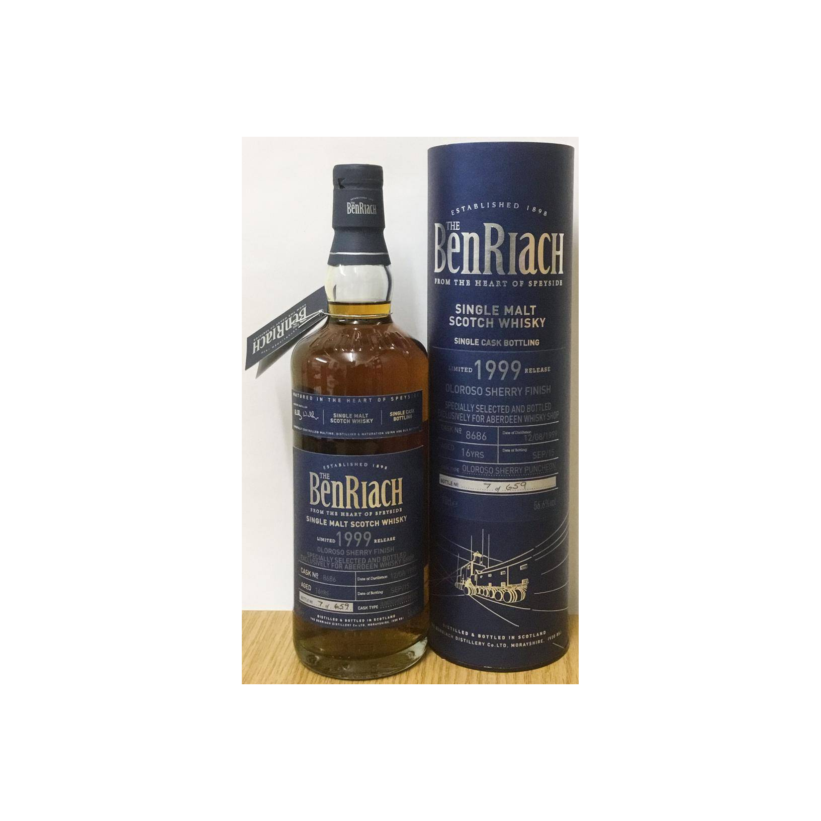 BenRiach Individual Cask Bottling 1999 16 Years Single Malt Whisky 3