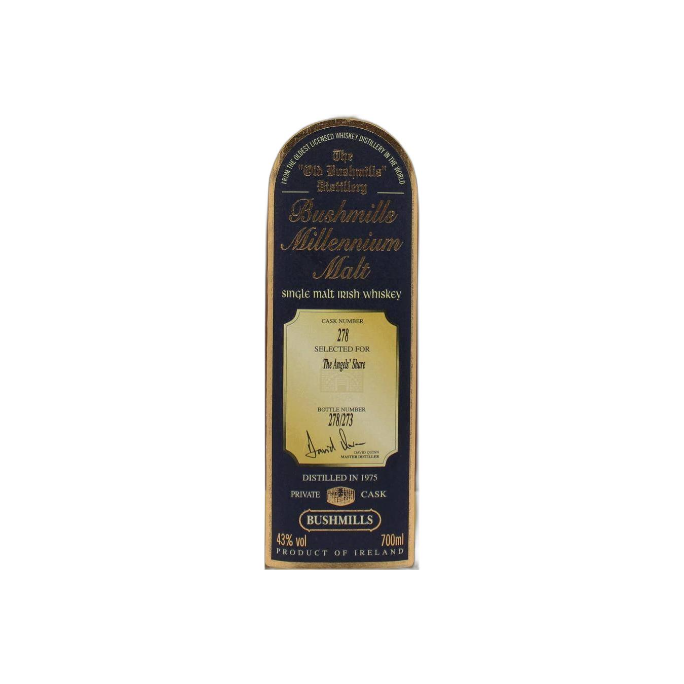Bushmills 1975 Single Malt Whisky