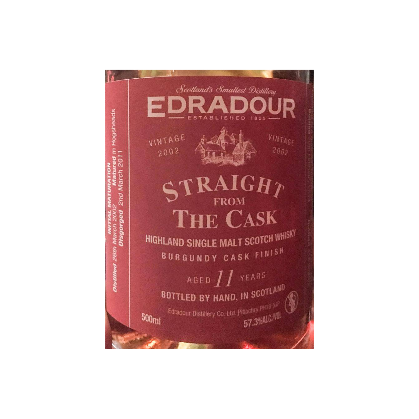 Edradour 2002 11 Years Single Malt Whisky