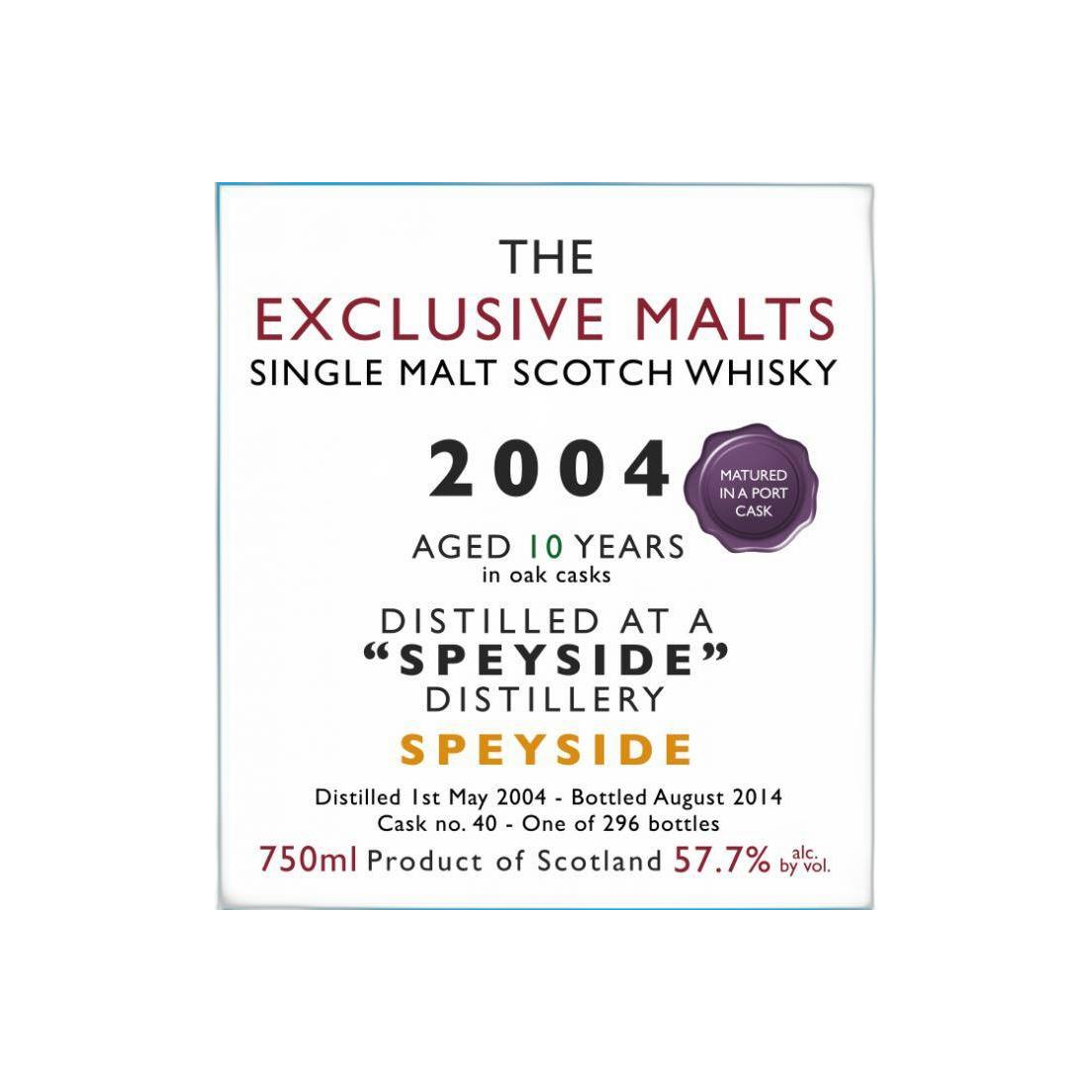 A Speyside Distillery 2004 CWC