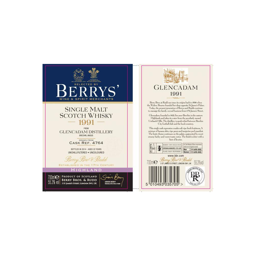 Glencadam 1991 22 Years Single Malt Whisky