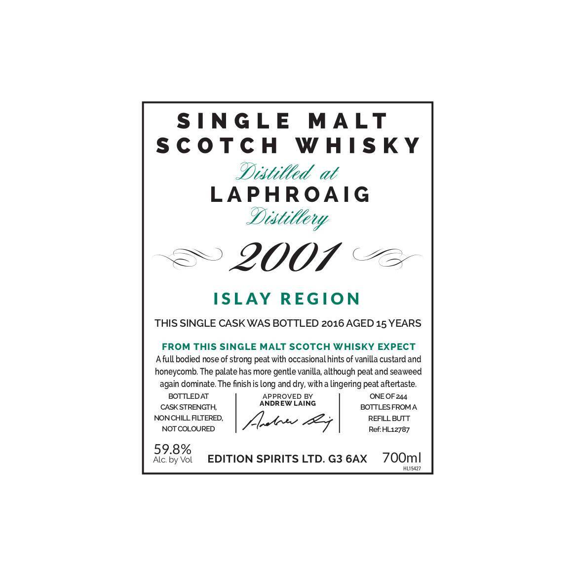 Laphroaig The First Editions 2001 15 Years Single Malt Whisky 3
