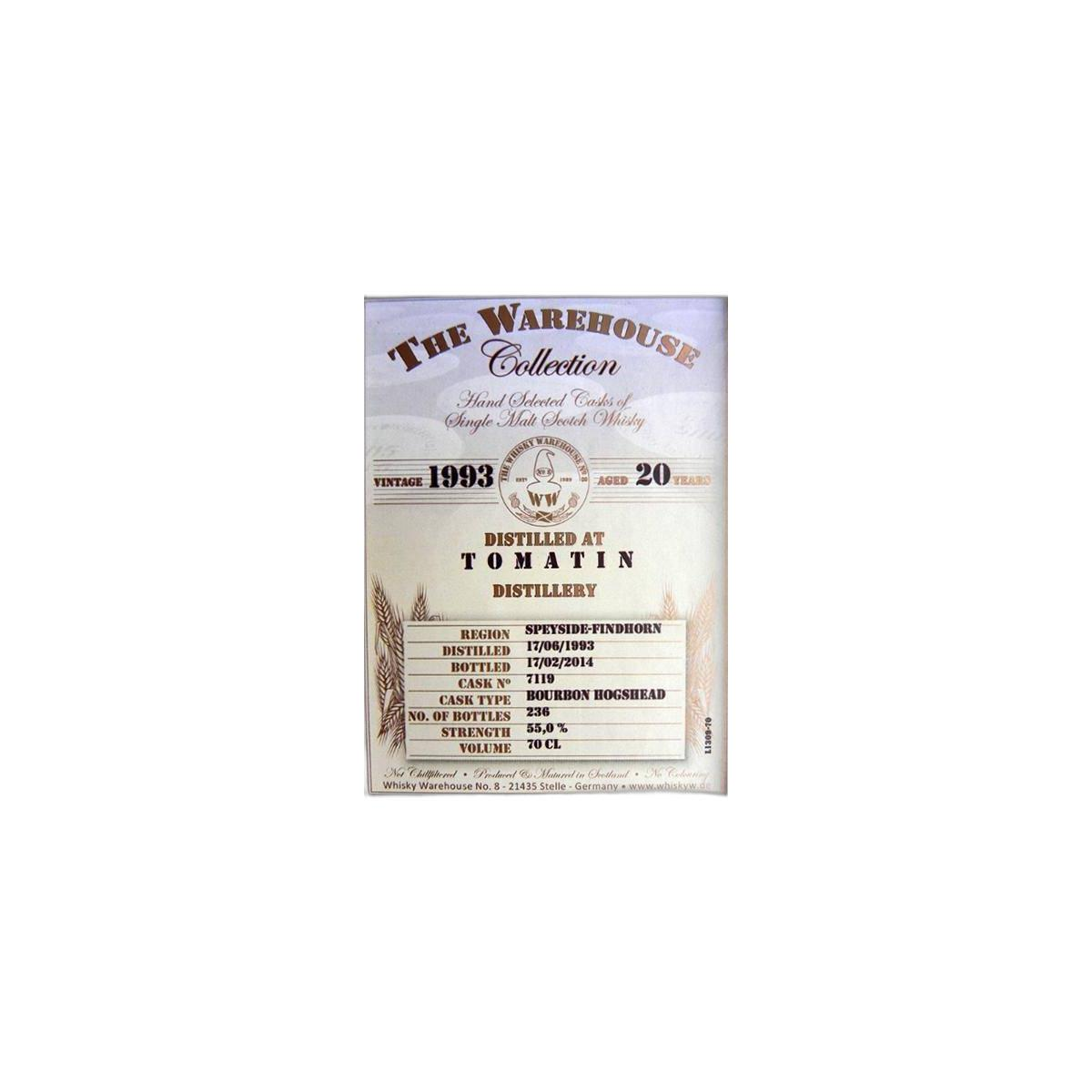 Tomatin 1993 20 Years Single Malt Whisky