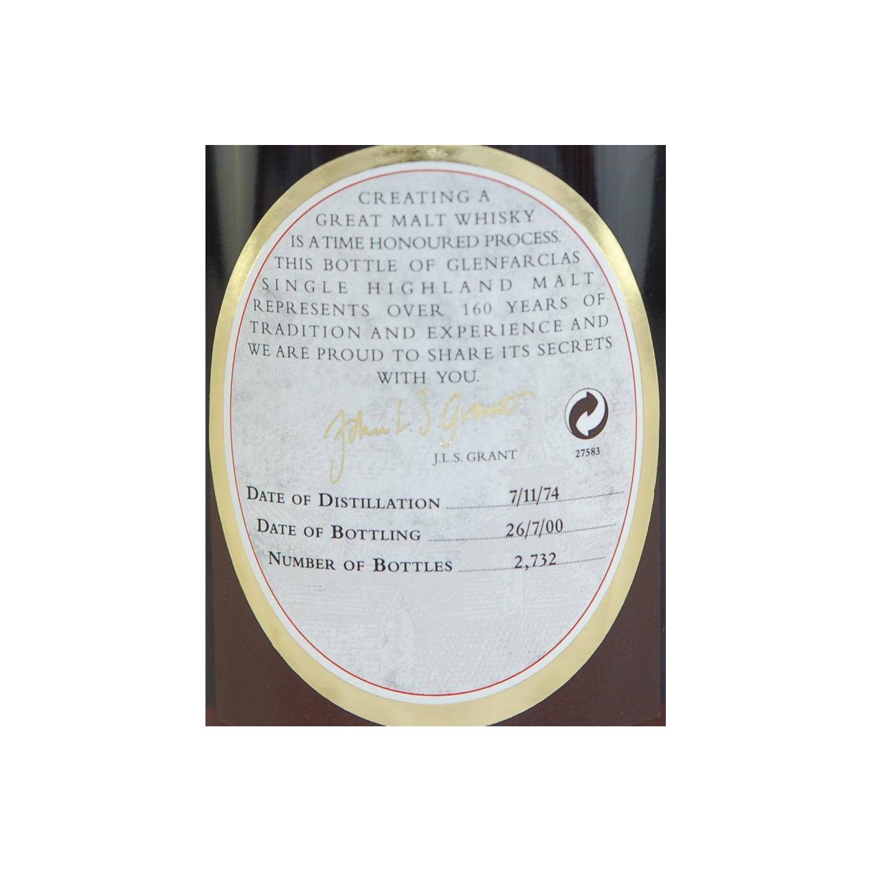 Glenfarclas 1974 25 Years Single Malt Whisky 3