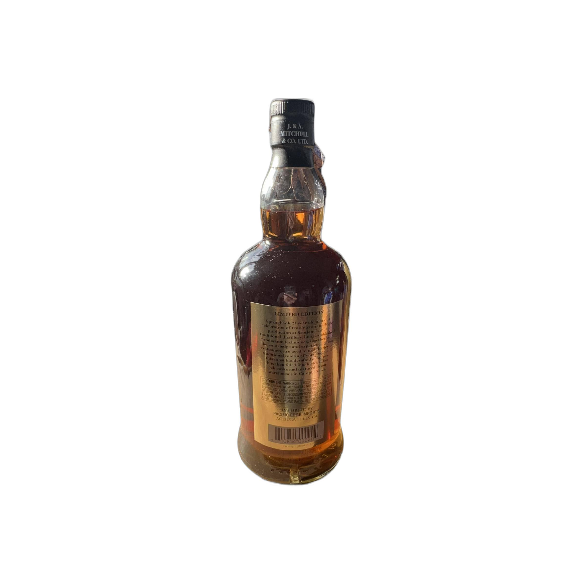 Springbank 21 Years Single Malt Whisky 2